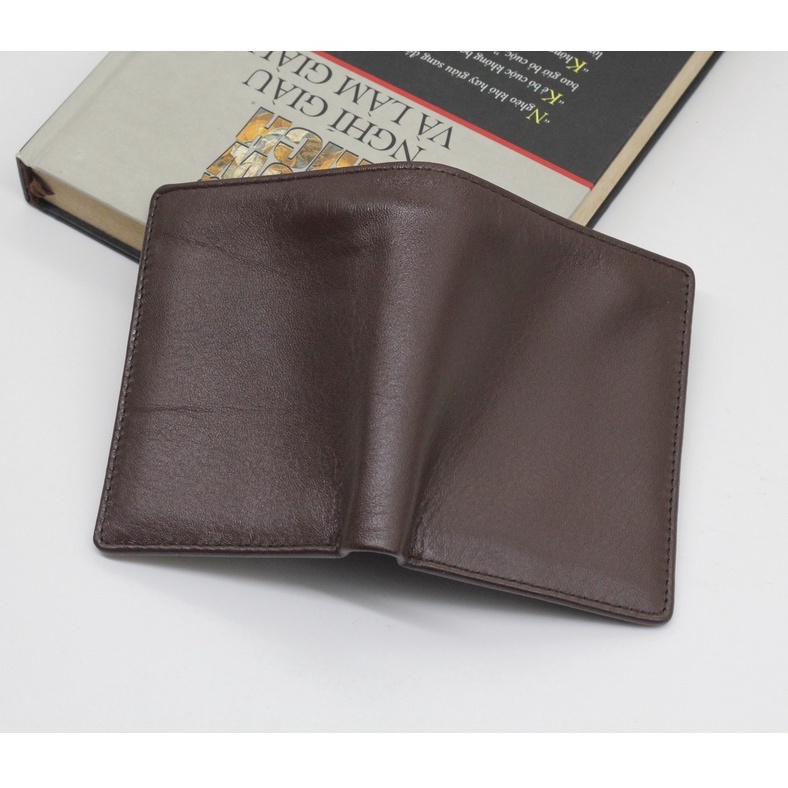 Bóp Nam Da Thật Cao Cấp, Ví Nam Da Bò Trơn - Kiểu Đứng,  Sản Phẩm Được Bảo Hành 12 Tháng VD01