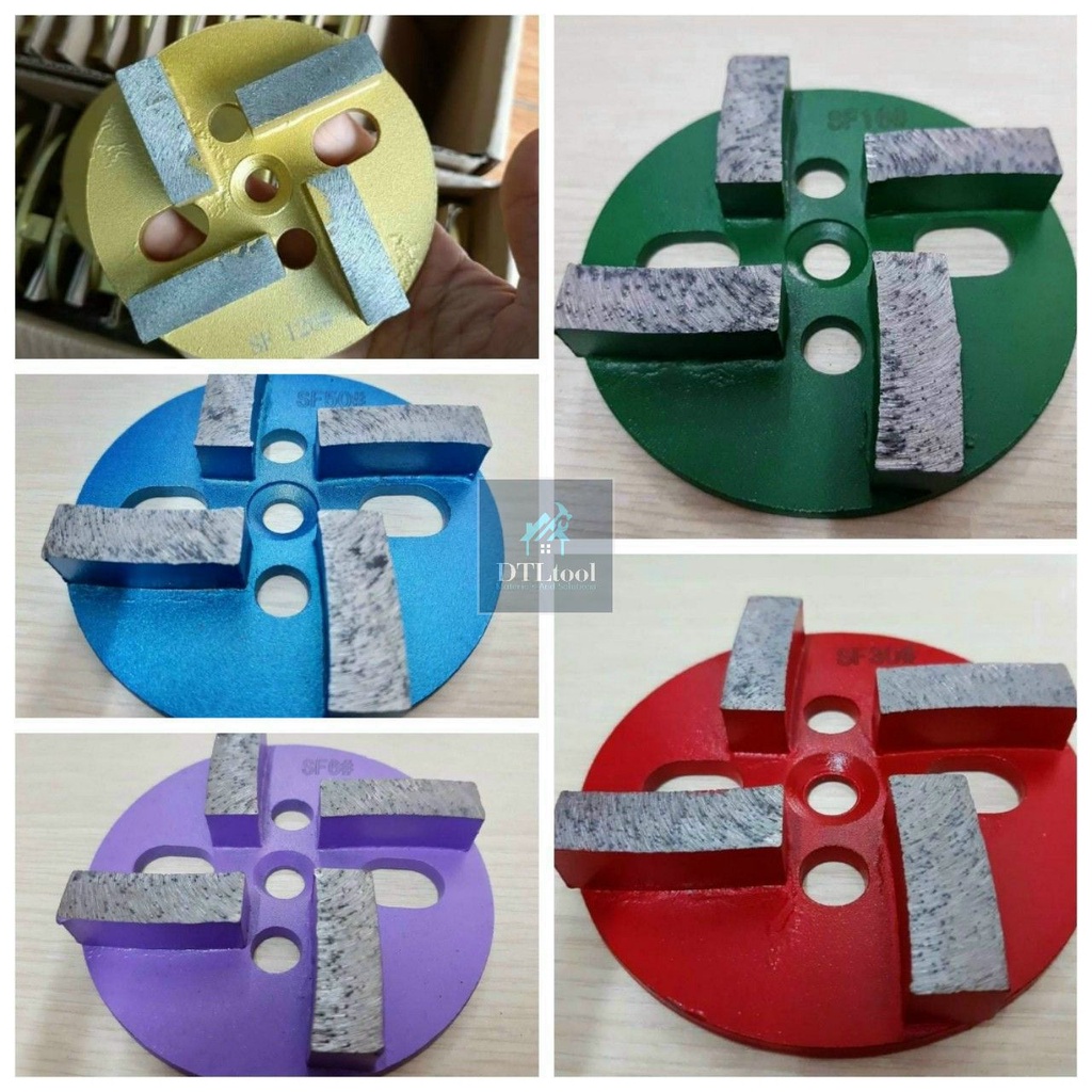 Đĩa mài bê tông #30 SF - Loại hít nam châm. Đá mài phá mặt sàn bê tông mài thô. Lắp máy mài sàn công nghiệp