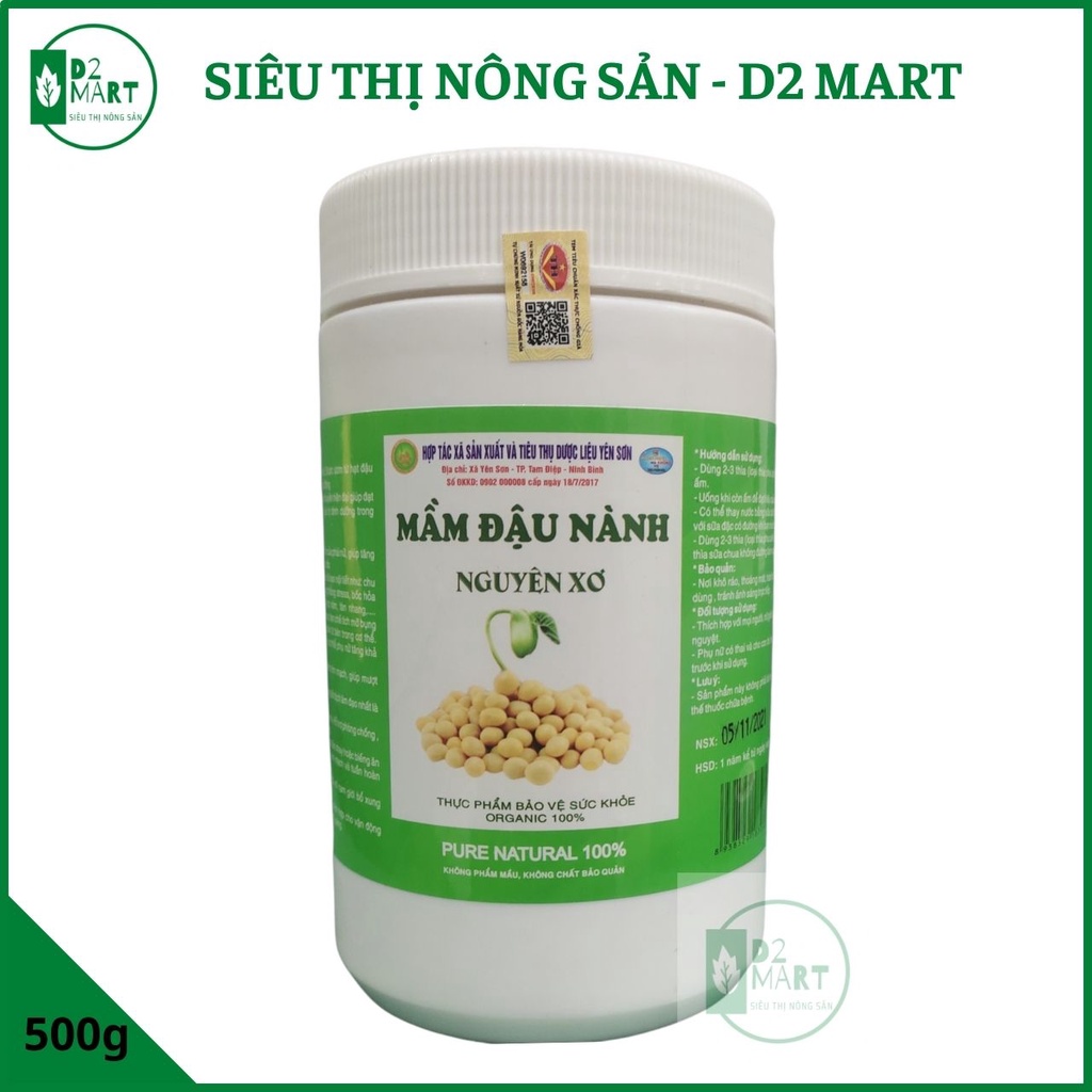 Bột mầm đậu nành nguyên sơ Yên Sơn – cải thiện vòng 1, giảm mỡ bụng, đẹp da, làm mặt nạ – Siêu thị nông sản_D2 Mart.