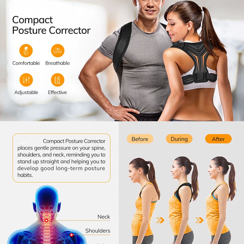 [Hàng mới về] Đai điều chỉnh tư thế lưng thẳng vô hình thoảI mái