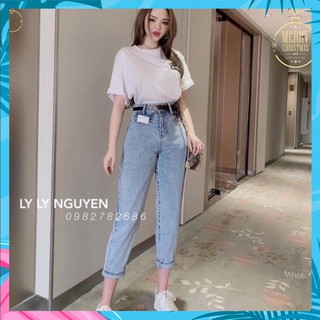 [ẢNH THẬT+VIDEO]  Quần Jean Baggy Túi Nắp Ba Màu Hot Hit - Quần Jean Nữ Cá Tính Mã OH03