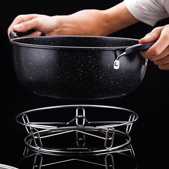 Đế lót nồi Chảo Inox Cách Nhiệt Hình Ngôi Sao 5 Cánh kiêm vỉ hấp đa năng