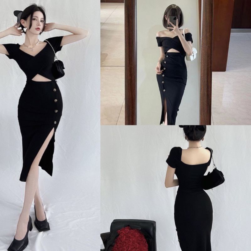 ĐẦM ĐẮP NGỰC PHỐI NÚT XINH XẮN