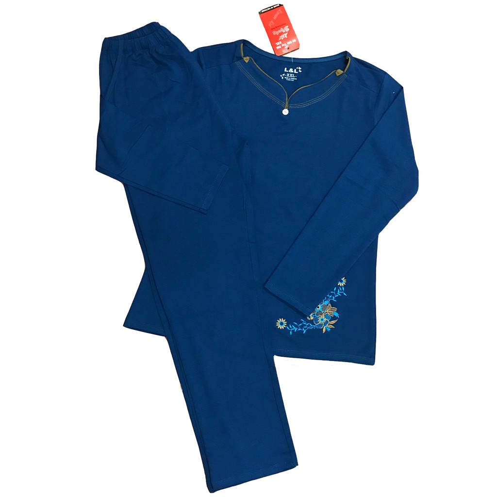Đồ bộ nữ trung niên thun cotton TRANGNC - Quần áo trung niên người già mặc nhà thu đông dài tay làm quà tặng mẹ - HÀNG M