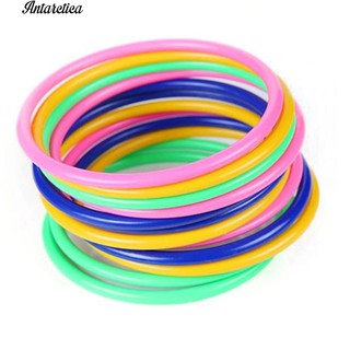 Set 12 vòng nhựa tròn trò chơi ném vòng nhiều màu sắc chất lượng cao dành cho trẻ em