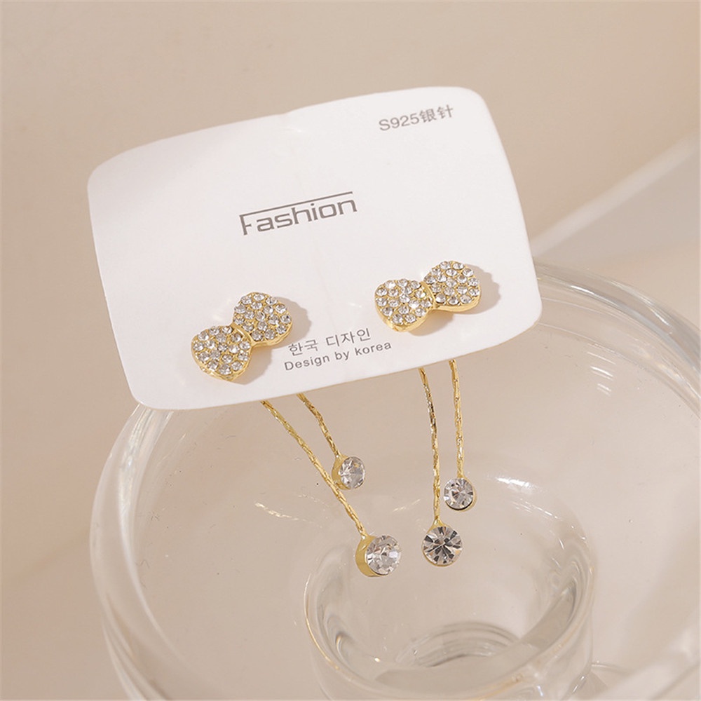 Bông tai tua rua đính nơ ngôi sao đơn giản phong cách Hàn Quốc cho nữ