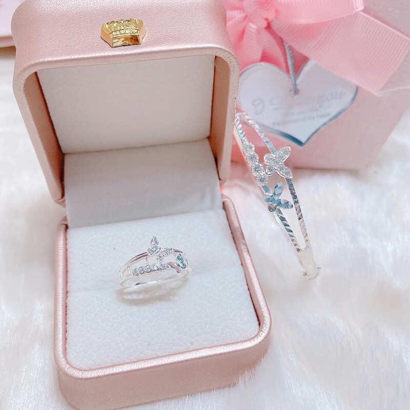 VÒNG TAY MẶT BƯỚM BẠC TA CỰC XINH CHO BẠN NỮ