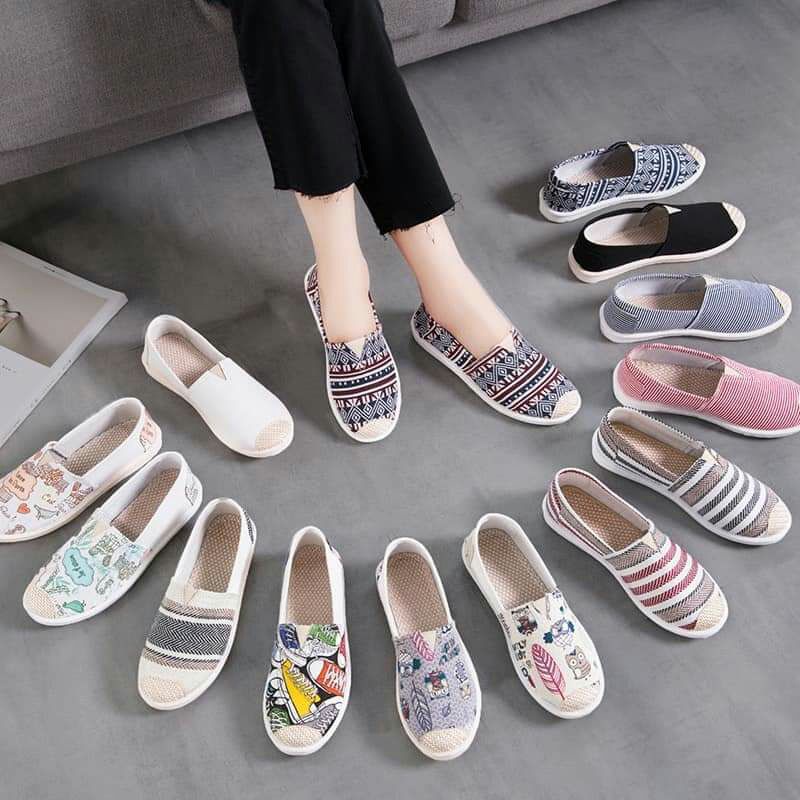 Giày mọi slip on vintage