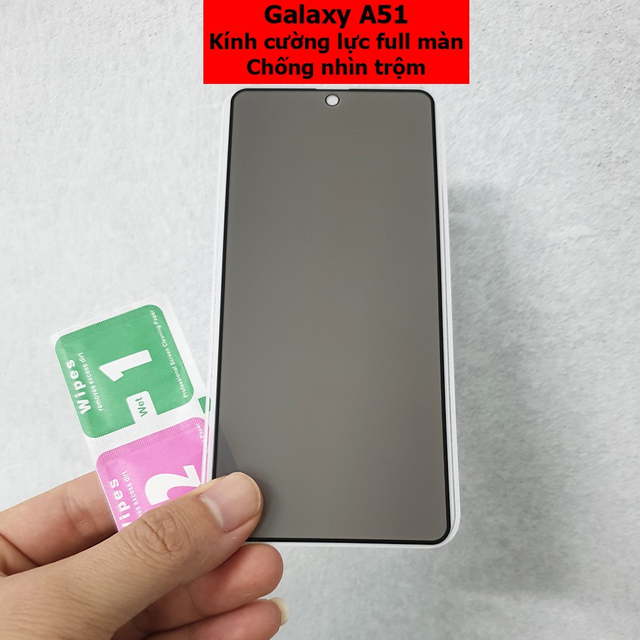 Kính cường lực chống nhìn trộm Galaxy A51