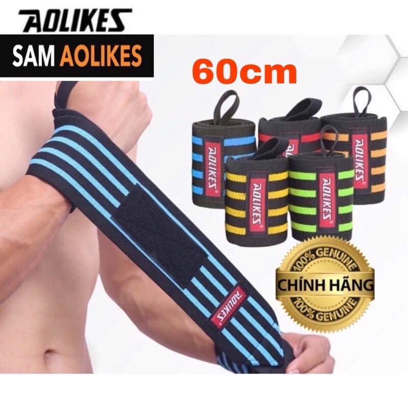 Quấn Cổ Tay Tập Gym Aolikes A1539/60cm | Bảo Vệ Cổ Tay Tập Gym