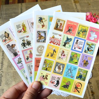 Set 80 miếng sticker tem phong cách Hàn Quốc: