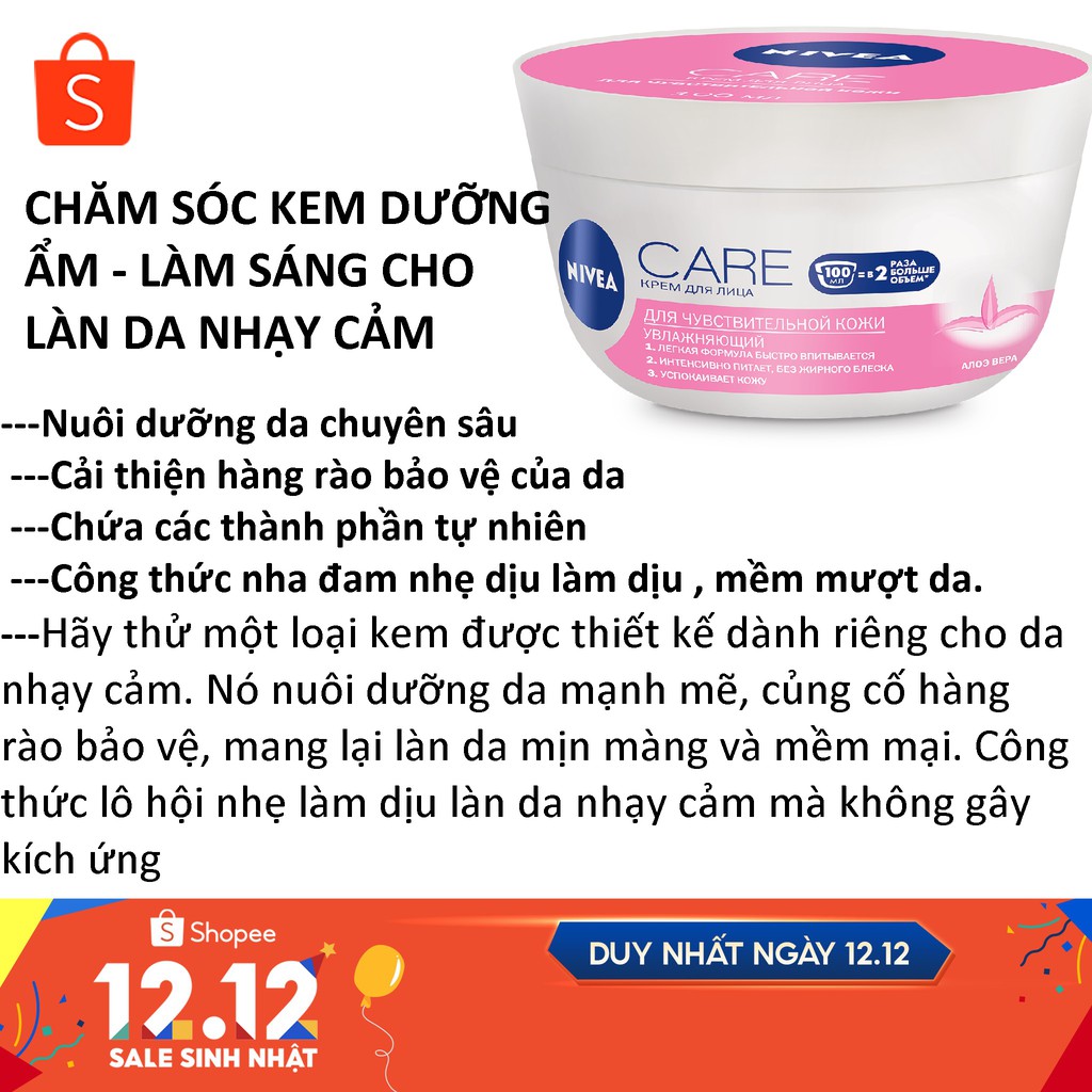 Kem dưỡng ẩm Nivea care 100ml của Nga | BigBuy360 - bigbuy360.vn