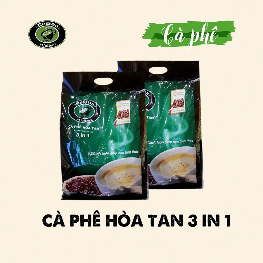 Cà phê hòa tan 3 in 1 REGINA 800g Cà phê sữa không béo Vinanmit