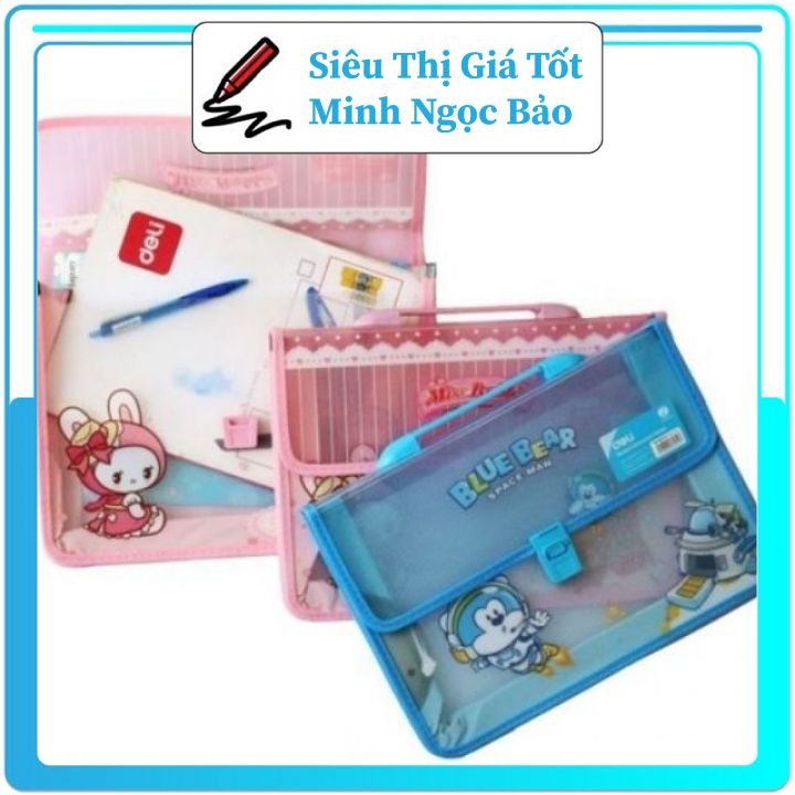 Cặp Cho Bé Đi Học Thêm Nhựa Deli, Nhựa Chất Lượng Cao, An Toàn Tiện Lợi