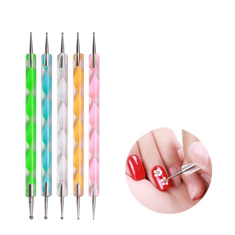 Bút Chấm Bi - Set Bút Chấm Bi 5 Cây 2 Đầu Vẽ Móng