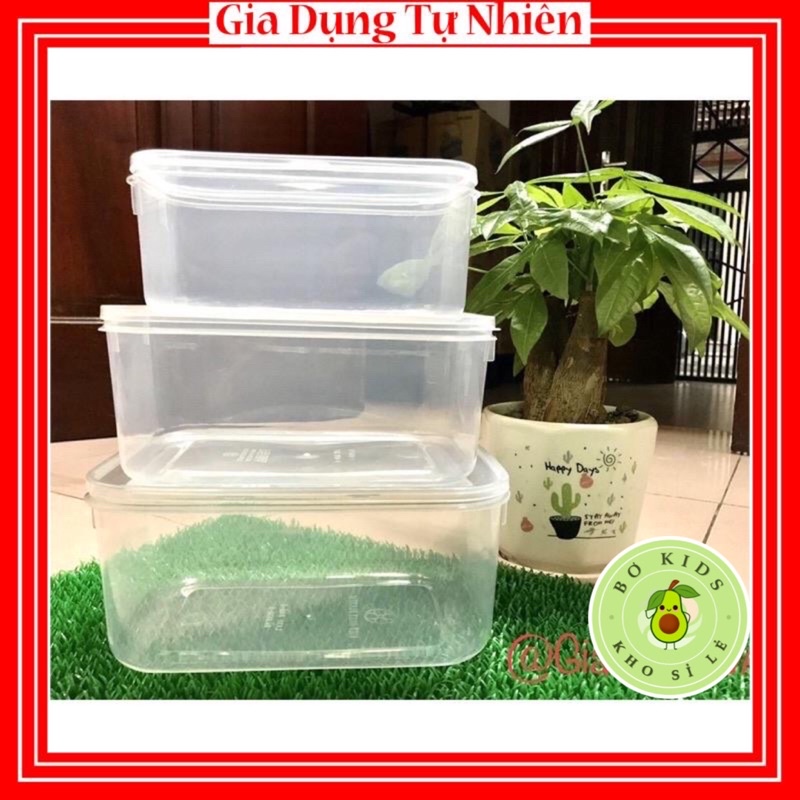 SỈ 5 hộp lạnh bầu đựng đồ ăn có lắp 3 size 6686-4 , 6686-3 , 6686-2 , 6685-5 nhựa Việt Nhật L.508
