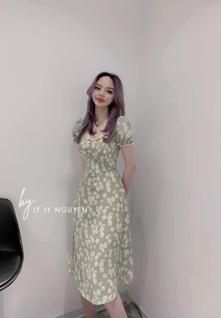 🌹VÁY CÚC HỌA MI DÁNG DÀI XẺ ĐÙI SIÊU RẺ | BigBuy360 - bigbuy360.vn