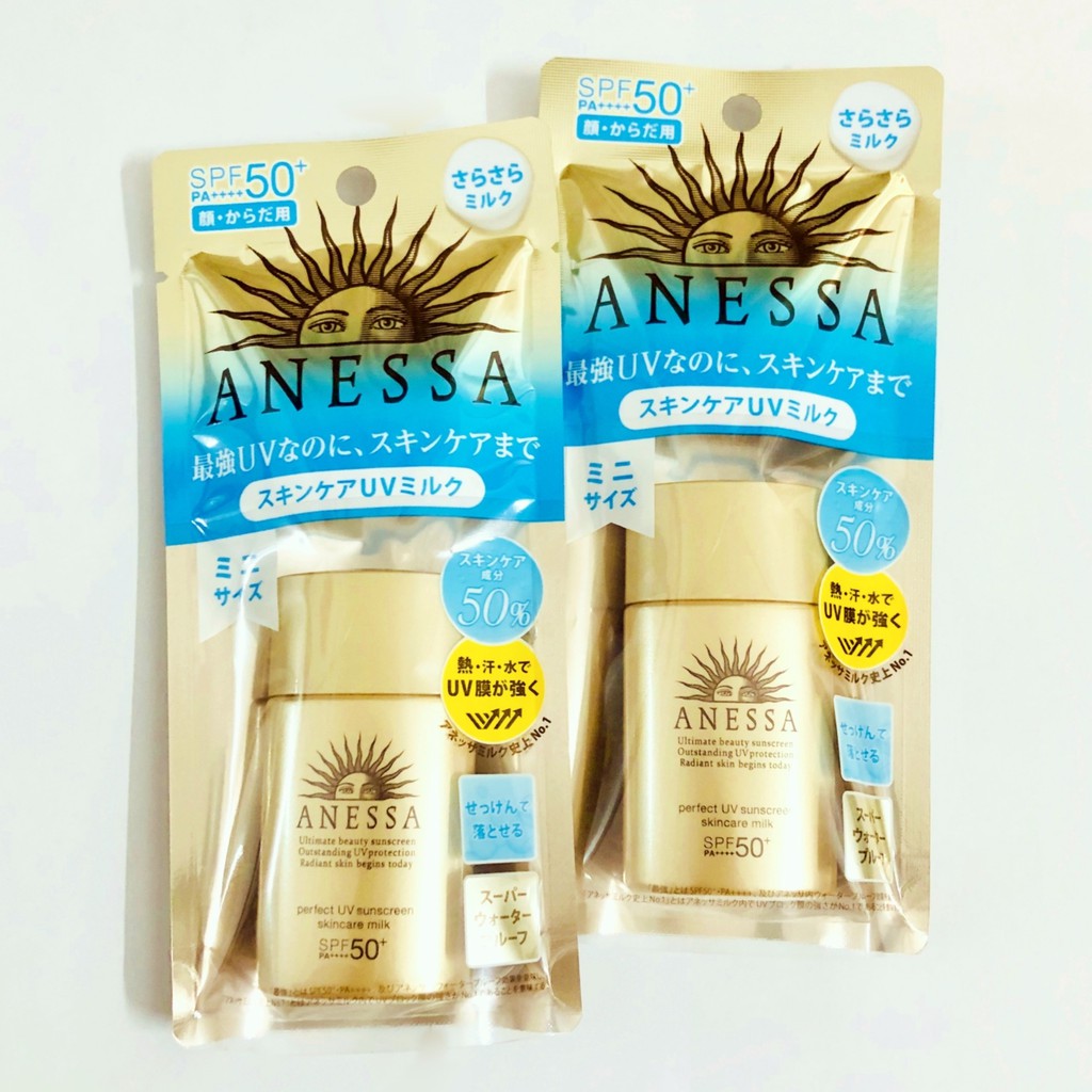Kem chống nắng Anessa Perfect UV Sunscreen Skincare Milk SPF 50+ PA++++ 20ml (date mới-sản xuất năm 2020)