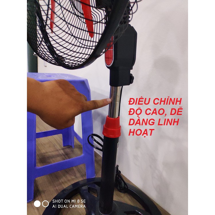 Quạt Đứng - Quạt Cây - Quạt Lửng cao 1.2m,Cánh Lớn D400 Bảo hành 6T