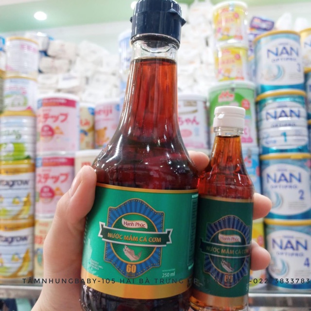 Nước mắm cá cơm Hạnh Phúc 60 độ đạm 250ml cho bé