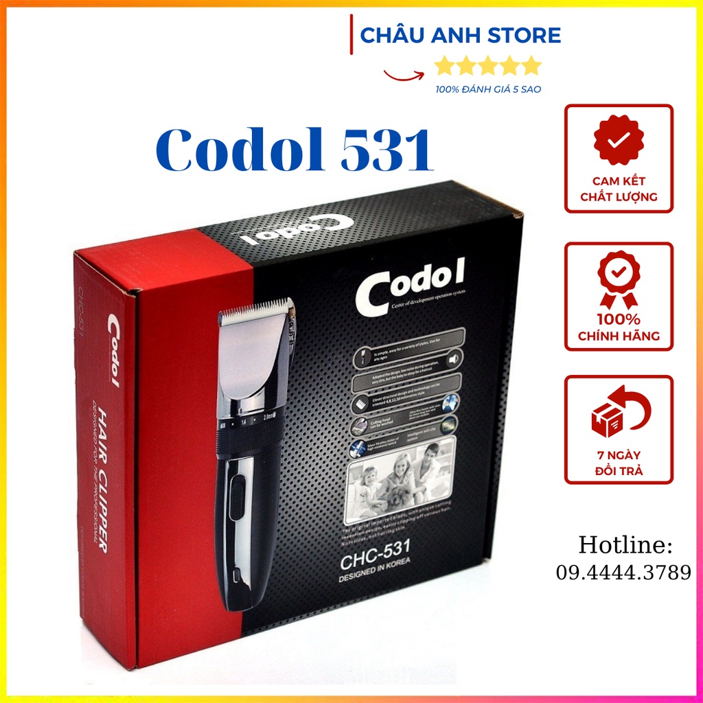 Tông Đơ Cắt Tóc Cuyên Nghiệp - Codol 531 Chuyên Cắt Tóc Gia Đình Và Cho Trẻ Em