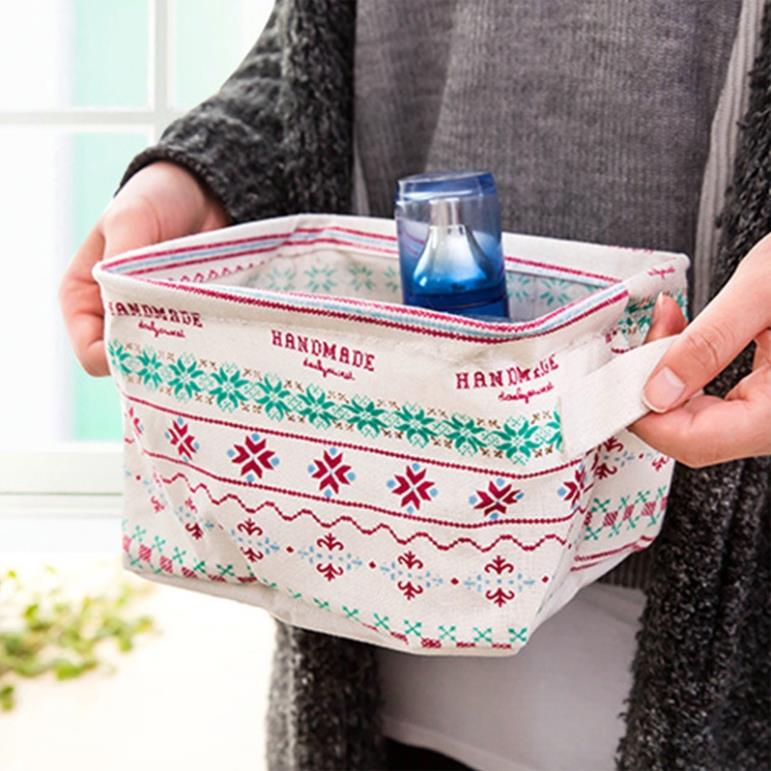 Túi Hộp Vải Chữ Nhật Đựng Đồ Đa Năng, Túi Hộp Vải Đựng Đồ Lót, Mỹ Phẩm Xinh Xắn Mini