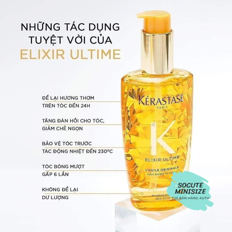 Dầu Dưỡng Tóc Kerastase Elixir Ultime 50ml - Hồng và Vàng - Đen