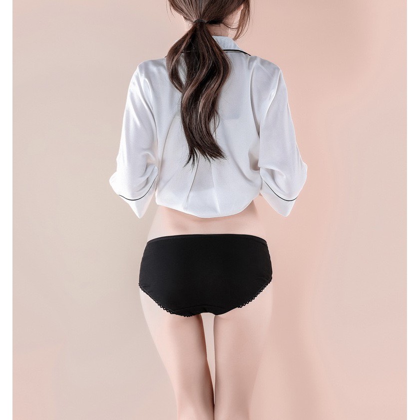 Quần Lót Nữ Cotton 100% kháng khuẩn thoáng mát phối viền ren điệu đã mã A3 | BigBuy360 - bigbuy360.vn