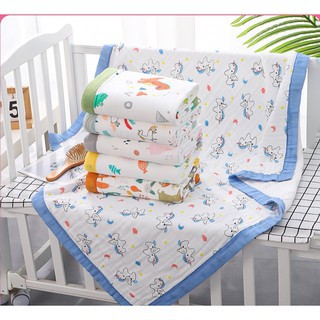 Khăn Tắm Cho Bé Cotton 4 Lớp Bo Viền 120x120cm A01