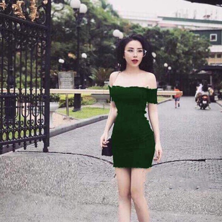 Đầm dự tiệc váy ôm body trễ vai DAM0018