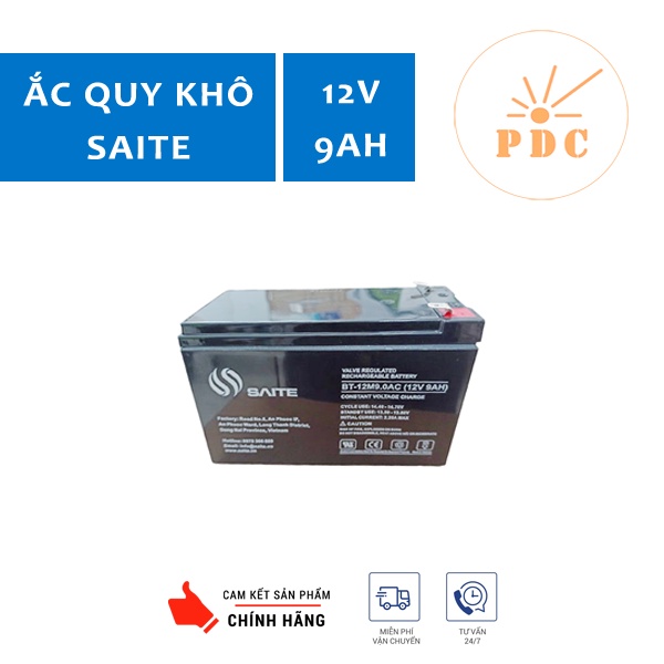 [Hoả Tốc] Ắc quy saite 12V 9Ah BT-12M9.0AC - Sử dụng cho UPS (PDC-TECH)