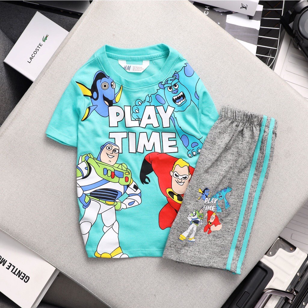 💙 BỘ THUN NHÍ TAY CỘC SIÊU NGẦU SIZE 10kg - 23kg HÌNH SONIC, TOM&JERY, MINION, MARIO💙