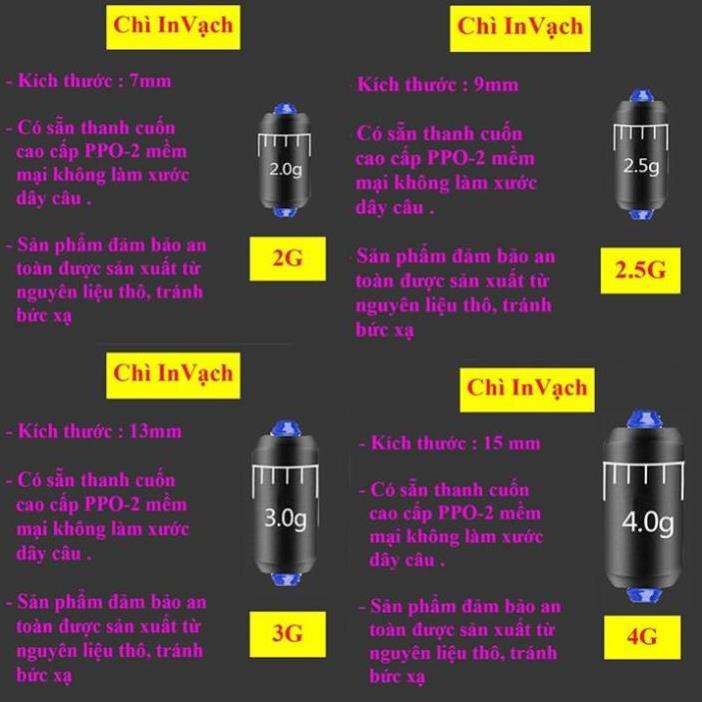 Chì Lá Câu Đài Cuốn Sẵn Thanh Cuốn Chì Cao Cấp (Sét 10 viên) PK33 chuyencacloailuoichim