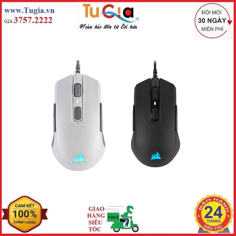 Chuột Corsair M55 RGB PRO Black/White PAW3327 (CH9308011AP / CH9308111AP)
