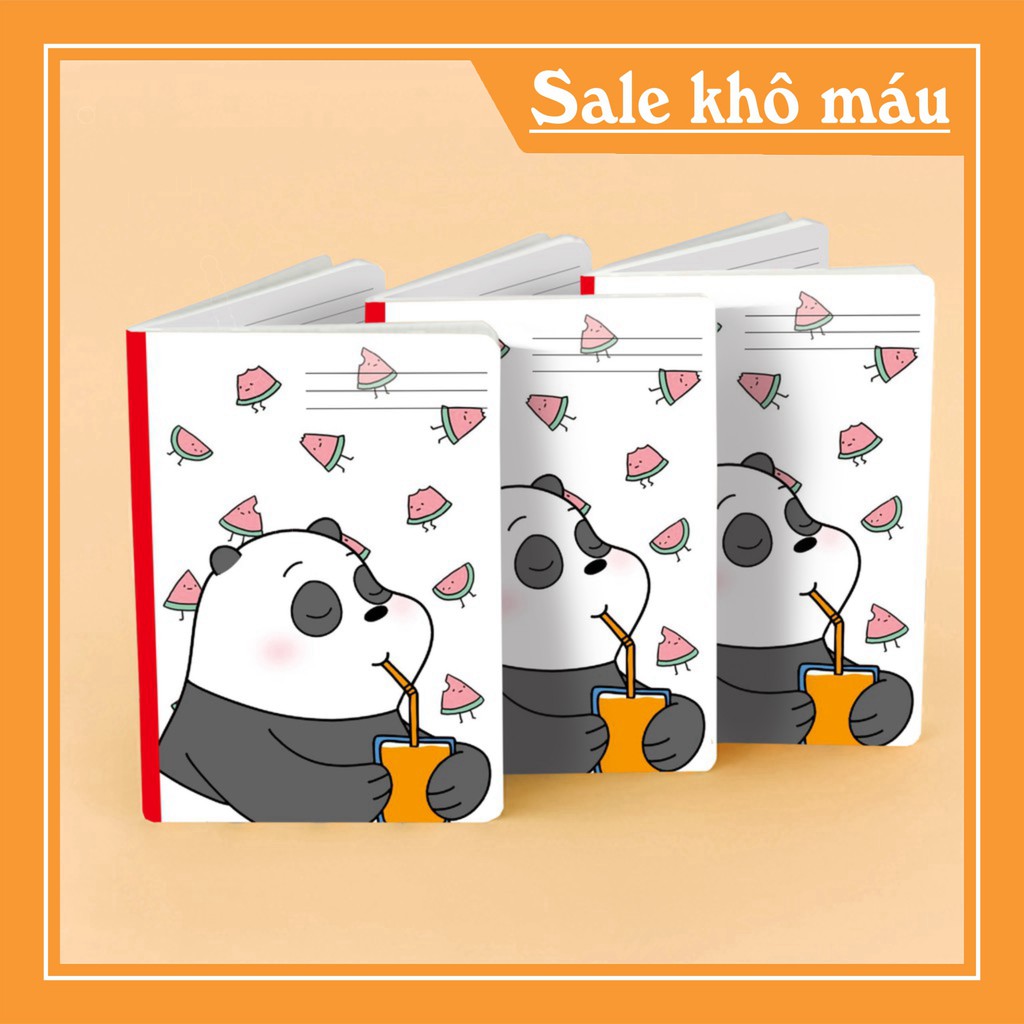 Vở Kẻ Ngang, Vở Học Sinh Gấu PanDa Loại 100 Trang, Giấy Đẹp Mịn, Giá Học Sinh