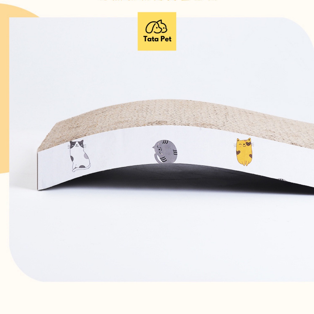 Bàn Cào Móng Cho Mèo Có Catnip Hình Chuột THẢM CÀO MÓNG SÓNG 2 MẶT (CM19.2) TATA PET