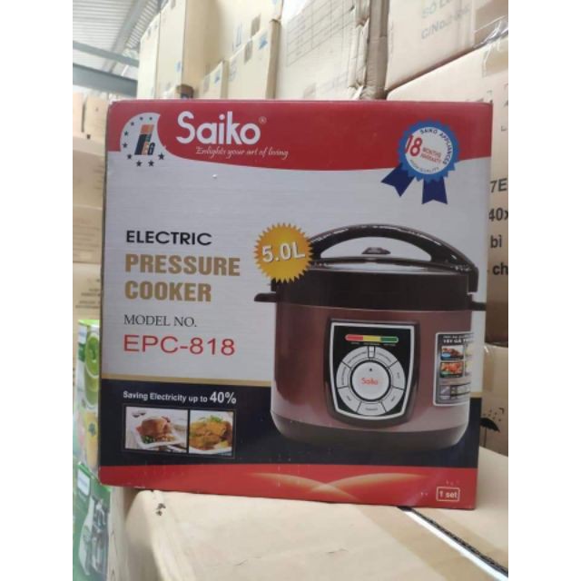 [FREESHIP] Nồi áp suất điện 5L Saiko EPC-818