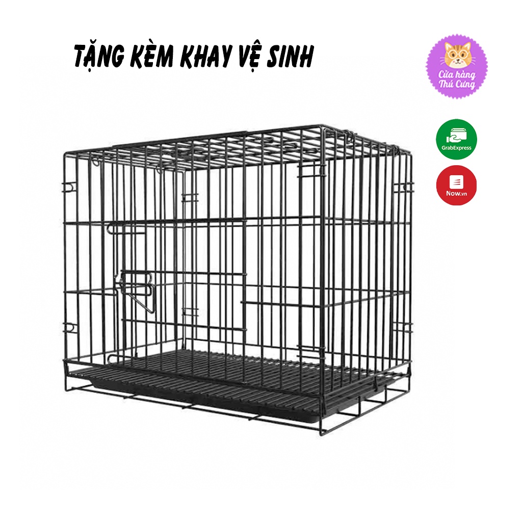 Chuồng Chó Mèo Lồng Chó Mèo Sơn Tĩnh Điện Tặng Kèm Khay Vệ Sinh - Pet Cưng