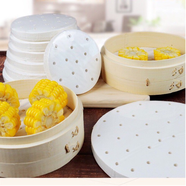 Giấy Nến Đục Lỗ Hấp Bánh Bao, Há Cảo Và Các Món Hấp