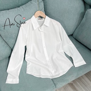 Áo sơ mi trắng Ami cổ đức dáng basic SM0203