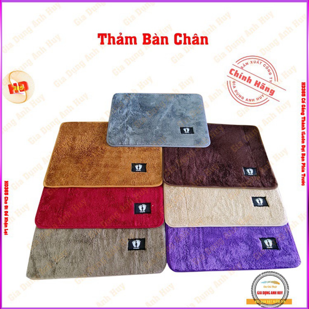 Thảm Chùi Chân, Thảm Lau Bàn Chân Để Phòng Trước Của Phòng Ngủ, Phòng Khách Mền Mại Mặt Sau Có Chống Trơn Trượt - HD365