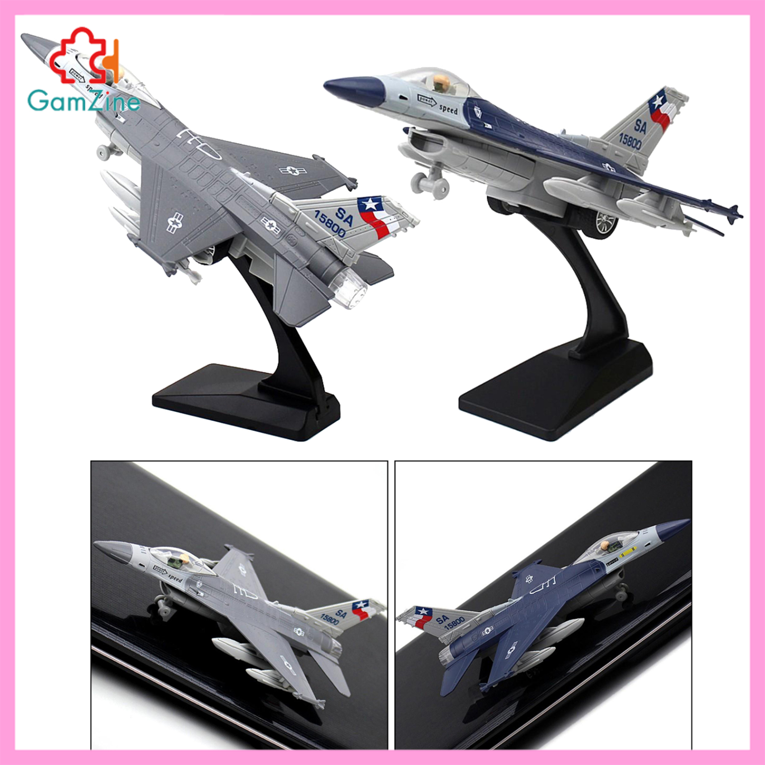 Mô Hình Máy Bay Chiến Đấu Gamzuine 1: 100 F-16 Chân Thật