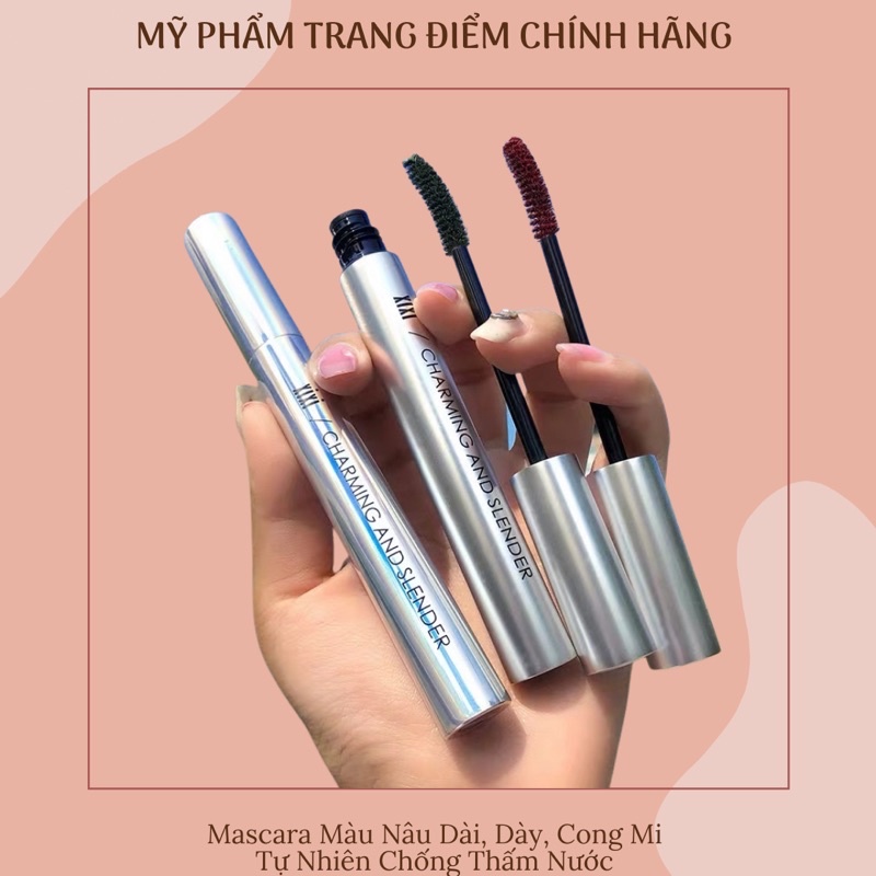 Mascara Màu Nâu Làm Dài, Dày, Cong Mi Tự Nhiên Chống Thấm Nước