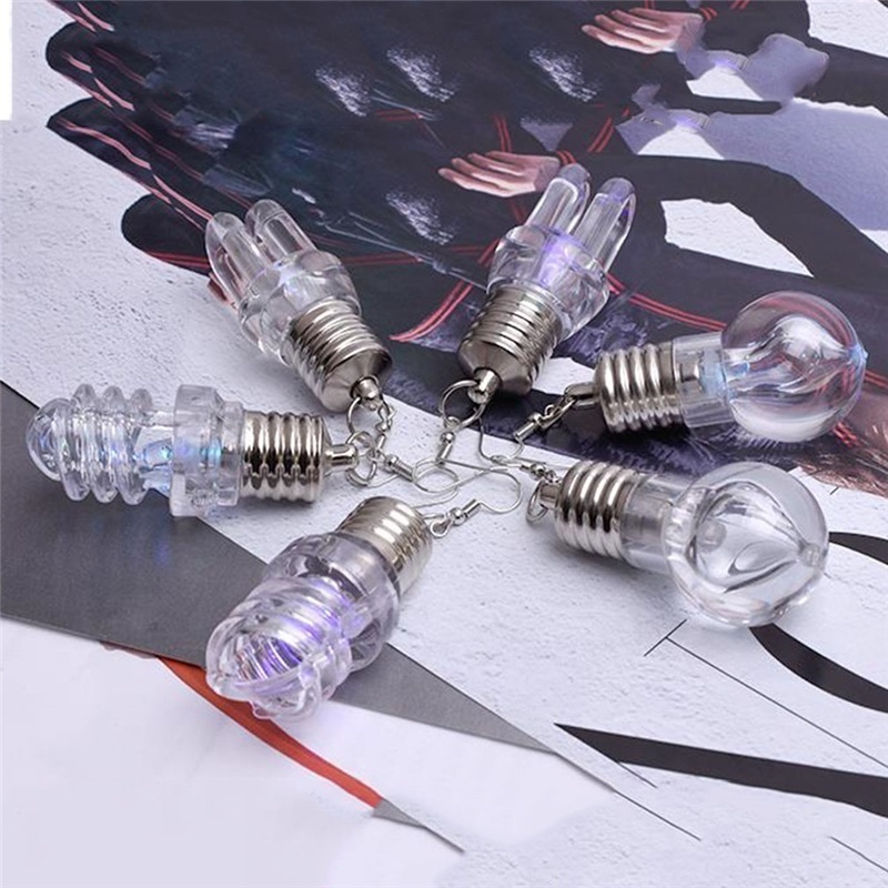 Mới Bông Tai Hình Bóng Đèn Nhiều Màu Vui Nhộn Cho Nữ