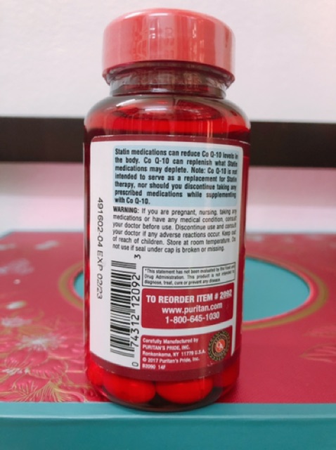 Viên Uống COQ10 200mg Puritan’s Pride Hỗ Trợ Tim Mạch , Chống Oxy Hoá | Thế Giới Skin Care