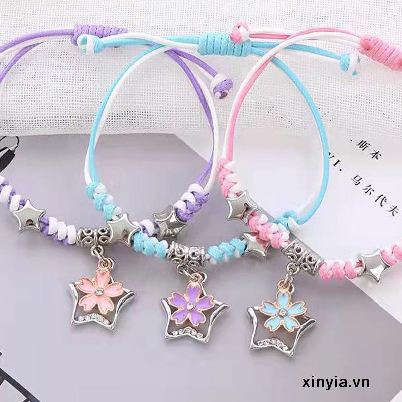 Set 3 Vòng Tay May Mắn Dạ Quang Mặt Trăng / Hoa Thời Trang Cho Cặp Đôi