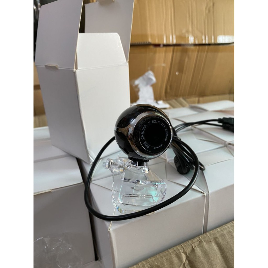 Webcam tròn chân kẹp có mic