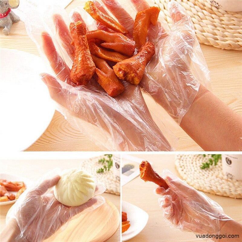 100g khoảng  Bao tay nilon LOẠI DÀY bao tay xốp, găng tay nilon