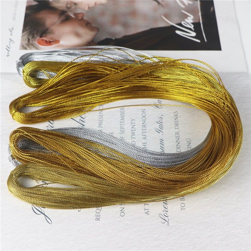 Một Bó 100m Dây Kim Tuyến Bạc &amp; Vàng 0.8mm Trang Trí