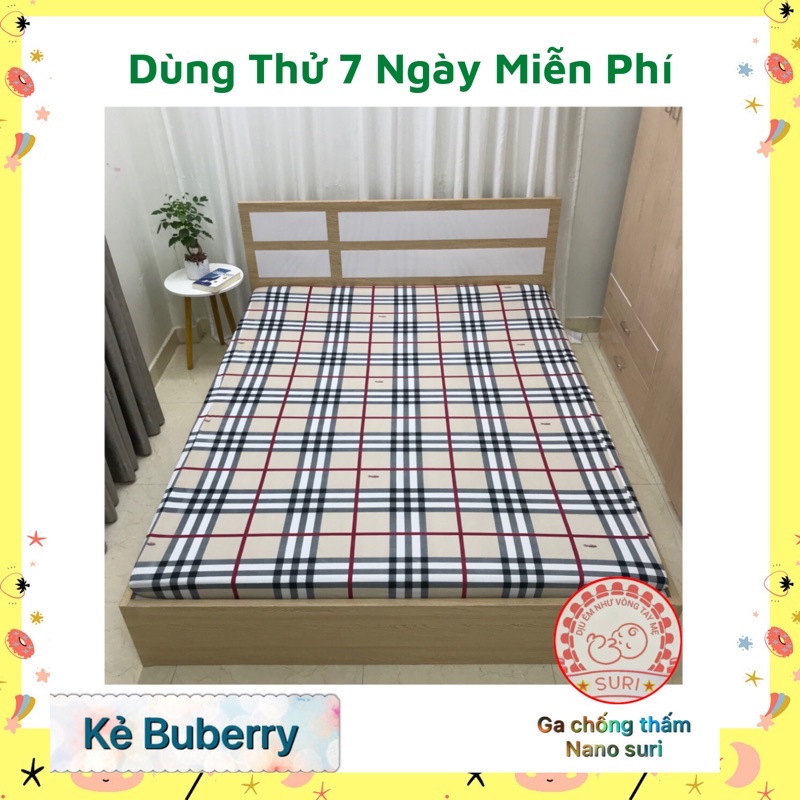 GA Chống Thấm Cotton Nano Sủri Kẻ Bubery
